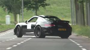 Porsche Driver Loses Control