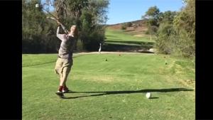 Golfer Hits Bird