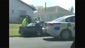 Crazy Man Steals Cop Car