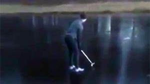 Hilarious Ice Golf Fail