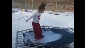 Surprise On Trampoline