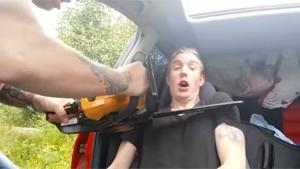 Sick Chainsaw Prank