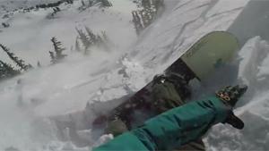 Snowboarder Takes The Fast Way Down