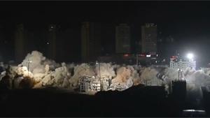Demolishing Complete House Block In China