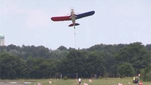 Picking Up An Aerial Banner