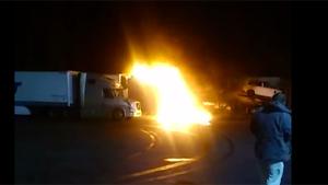 Big Truck On Fire