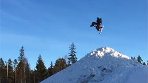 Double Backflip On Snow Scooter