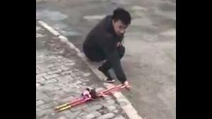 Drone Fitted With Roman Candles