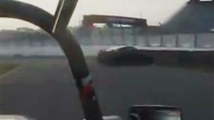 Nissan GTR Crashing In Tyre Barrier