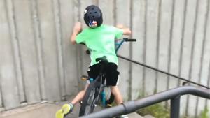 Kid On Bike vs Stairs