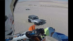 Insane Dune Jump Lands Him On Jeep Hood