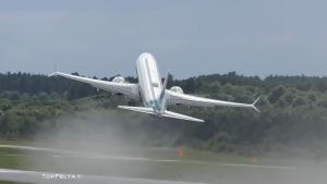 Vertical Takeoff With New Boeing 737 MAX