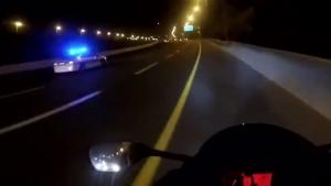Motor Cyclist Runs From Police