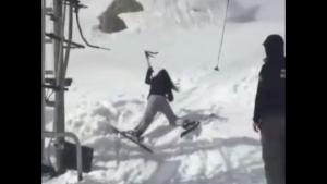 Double Ski Lift Fail