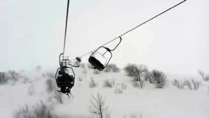 Stranded On Ski Lift In Storm