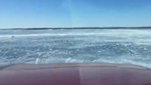 Trucker Breaks Through Ice