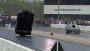 Corvette Dragracer Goes Airborne