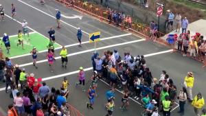 Crossing The Street During Marathon