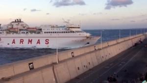 Docking The Ferry Bow First