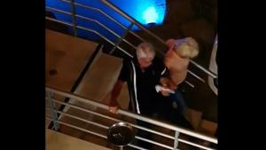 Drunk Grandparents Taking The Stairs