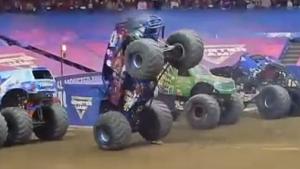 Bizarre Monster Truck Stunt