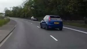 Speeding Car Loses Control