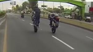 Wheelie Fail Causes Crash