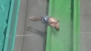 Child Launched From Slide