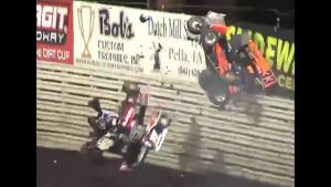 Sprint Car Goes Airborne