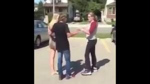 Lesbo Bitch Gets Instant Karma