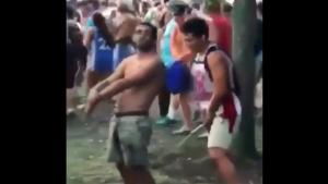 Drunk Guy Pissing All Around
