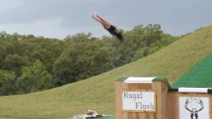 Water Slide Landing Turns Painful