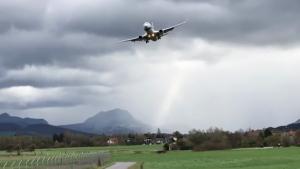 Crazy Landing Attempt In Heavy Storm