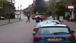 Insane car stunt in Holland
