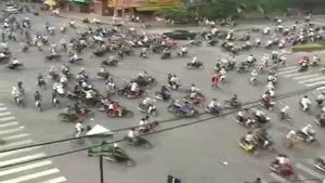 Crazy traffic in Vietnam