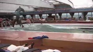 Cruise Ship Pool During Storm