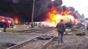 Oil Train On Fire