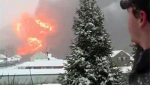 Massive Explosion After Train Derailed