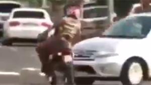 Instant Karma For Fleeing Moped Driver