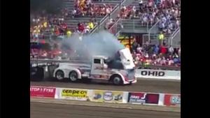 Tractor Pull Truck Blows Engine