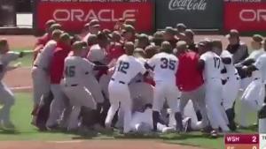 Massive Brawl At Baseball Game
