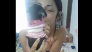 Chihuahua Pissing In Girls Mouth
