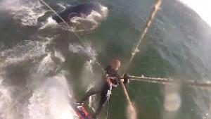 Kite Surfer Hits Humpback Whale
