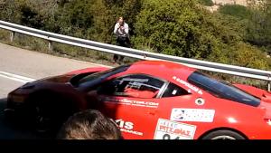 Ferrari Crashes On Hill Climb