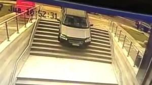 Motorist Takes The Stairs