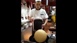 Making A Fried Chinese Rice Ball