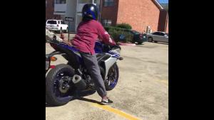 First Motorcycle Lesson For Woman