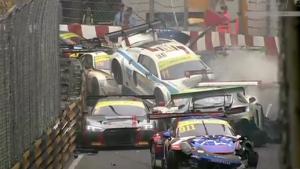 Massive Pile up At Macau GT World Cup